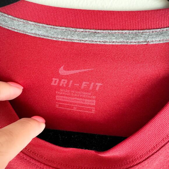 Nike Iowa State Cyclones Red + Gold Dri-Fit Long Sleeve Tee - Medium - Picture 2 of 7